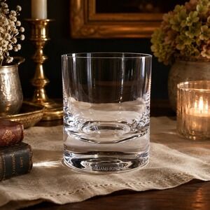 Williams Sonoma Double Old Fashioned Glass Heavy Base Clear Rocks Tumbler